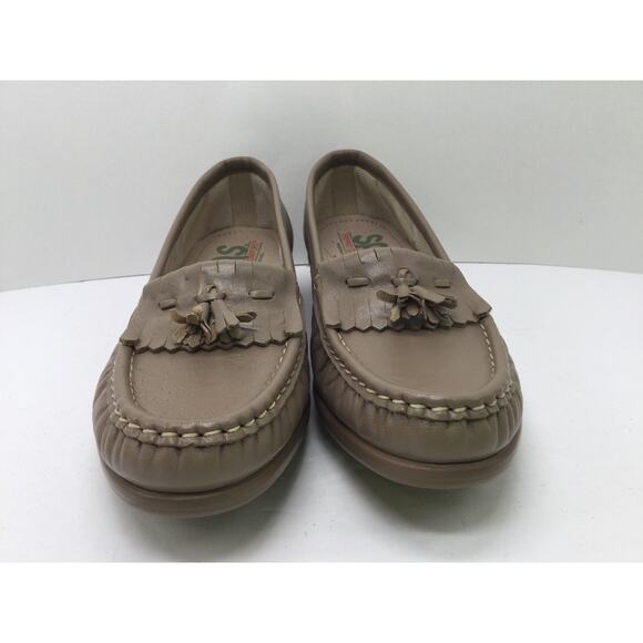 SAS Beige Slip On Moccasin Loafer Womens 7N Comfort shoes New - Picture 3 of 8